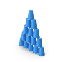 Blue Plastic Cup Stack PNG & PSD Images