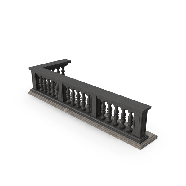 Dark Birch Balustrade PNG & PSD Images