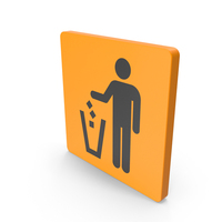 Orange Square Cleanliness Symbol PNG & PSD Images
