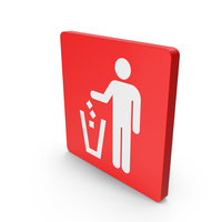 Red Square Cleanliness Symbol PNG & PSD Images