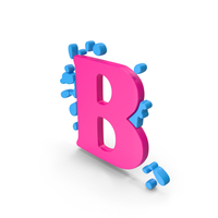 Splash Pink Letter B PNG & PSD Images
