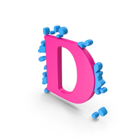 Splash Pink Letter D PNG & PSD Images