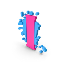 Splash Pink Letter I PNG & PSD Images