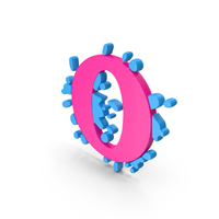 Splash Pink Number 0 PNG & PSD Images