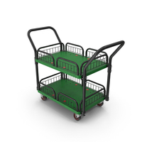Used Green Plastic Platform Trolley PNG & PSD Images