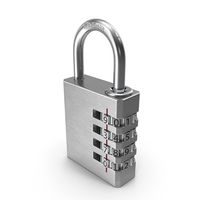 Silver Combination Padlock PNG & PSD Images