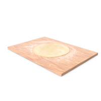 Flat Bread Pizza Dough on Board PNG & PSD Images
