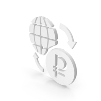 White Ruble Money Market Symbol PNG & PSD Images