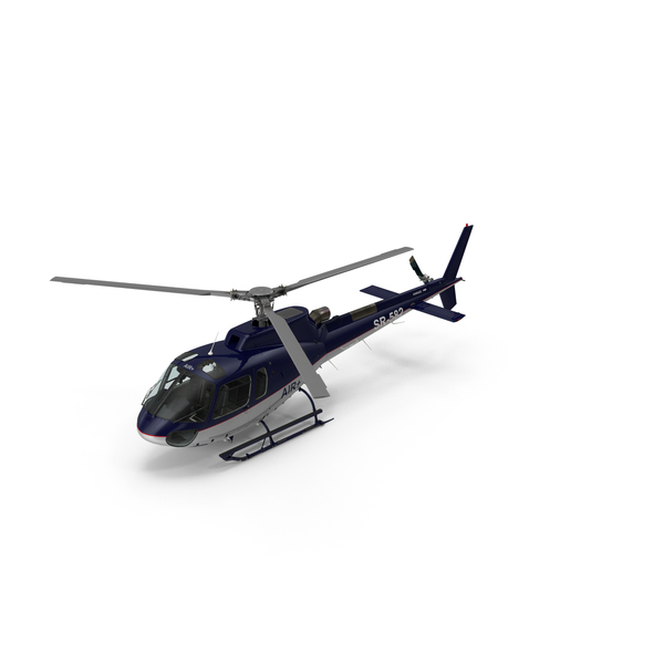 轻型实用直升机Eurocopter AS 350 PNG和PSD图像