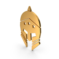 Gold Spartan Helmet Symbol PNG & PSD Images