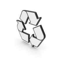 Black & White Recycle Symbol PNG & PSD Images