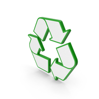Green & White Recycle Symbol PNG & PSD Images
