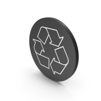 Black Circular Recycle Symbol PNG & PSD Images