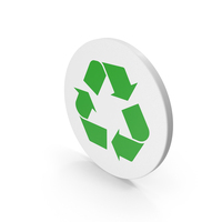 White Circular Recycle Symbol PNG & PSD Images