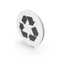 Black Circular Recycle Symbol PNG & PSD Images