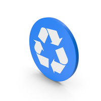 Blue Circular Recycle Symbol PNG & PSD Images