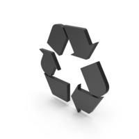 Black Recycle Symbol PNG & PSD Images
