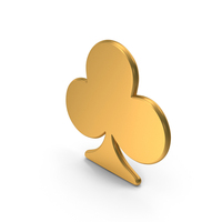 Gold Club Playing Card Symbol PNG & PSD Images