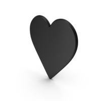 Black Heart Playing Card Symbol PNG & PSD Images