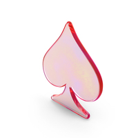 Pink Glass Spade Playing Card Symbol PNG & PSD Images