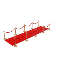 Red Carpet With Velvet Ropes PNG & PSD Images