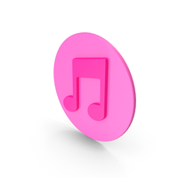Pink Music Media Player Icon PNG & PSD Images