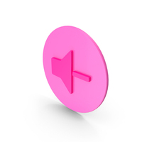 Pink Decrease Volume Media Player Icon PNG & PSD Images