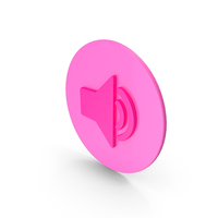 Pink Volume Media Player Icon PNG & PSD Images