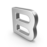 Silver Letter B PNG & PSD Images