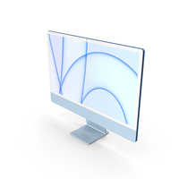 Apple iMac 2021 Blue PNG & PSD Images