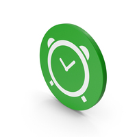 Green Circular Clock Symbol PNG & PSD Images