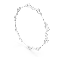 White Circular Art Frame PNG & PSD Images