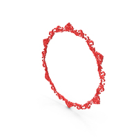 Red Circular Nature Frame PNG & PSD Images
