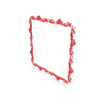 Red Square Nature Frame PNG & PSD Images