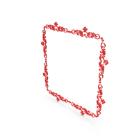 Red Square Nature Frame PNG & PSD Images
