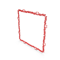 Red Square Heart Frame PNG & PSD Images