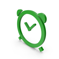 Green Clock Symbol PNG & PSD Images
