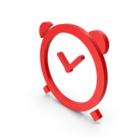 Red Clock Symbol PNG & PSD Images