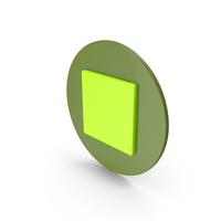 Green Stop Media Player Icon PNG & PSD Images