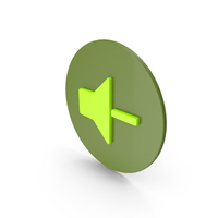 Green Volume Decrease Media Player Icon PNG & PSD Images