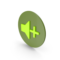 Green Volume Increase Media Player Icon PNG & PSD Images