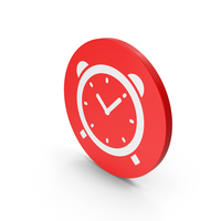 Red Clock Symbol PNG & PSD Images
