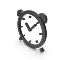 Black Clock Symbol PNG & PSD Images