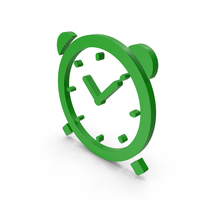 Green Clock Symbol PNG & PSD Images