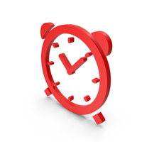 Red Clock Symbol PNG & PSD Images