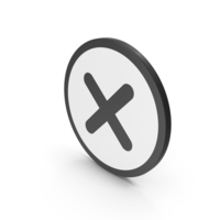Black & White Wrong Icon PNG & PSD Images