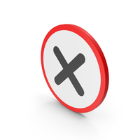 Red & White Wrong Icon PNG & PSD Images