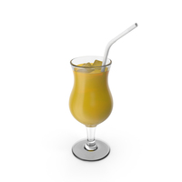 Juice Glass With Straw PNG & PSD Images