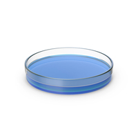 Petri Dish With Blue Liquid PNG & PSD Images