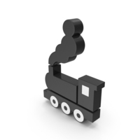 Black Train Symbol PNG & PSD Images